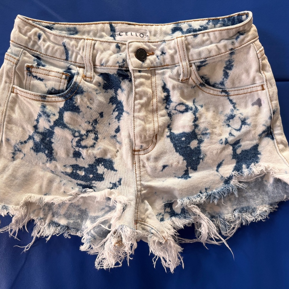 Cello acid washed shorts